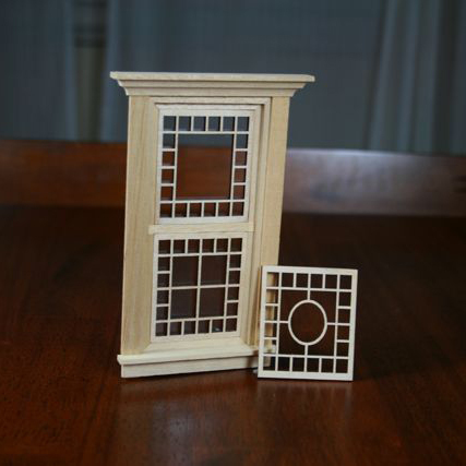 Dollhouse Cast Resin Over Door/Window Pediment T2